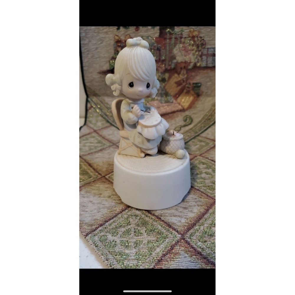 Precious Moments Music Box‎  - Mother Sew Dear - #E-7182